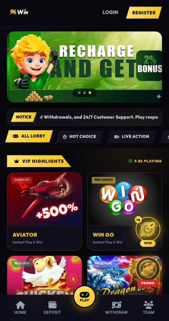 94Wino Logon App
