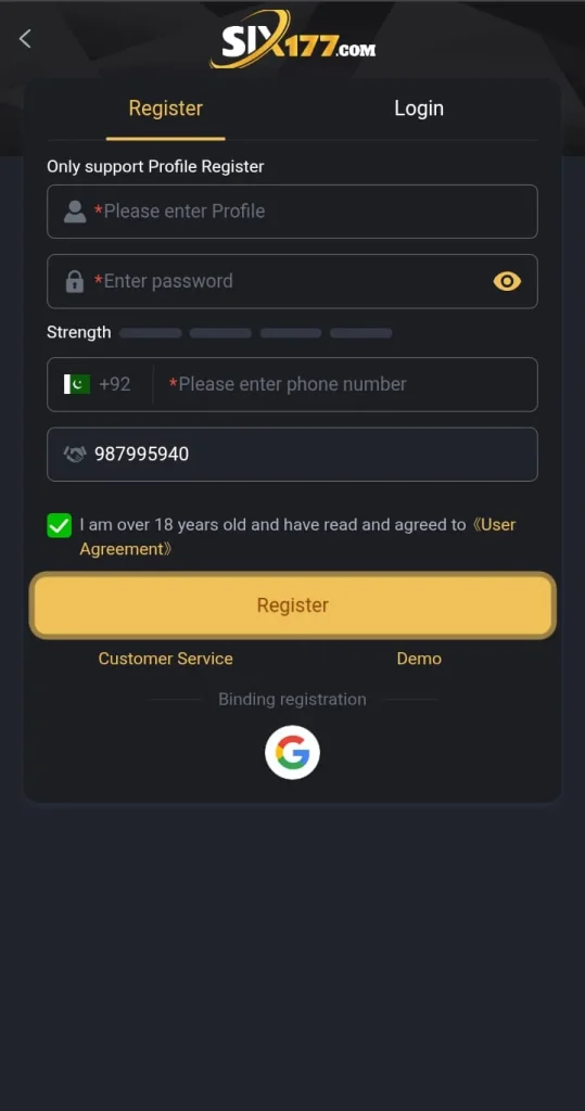 SIX177 Game Login for free