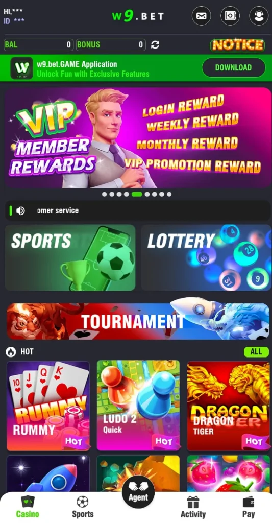  W9Bet Login App