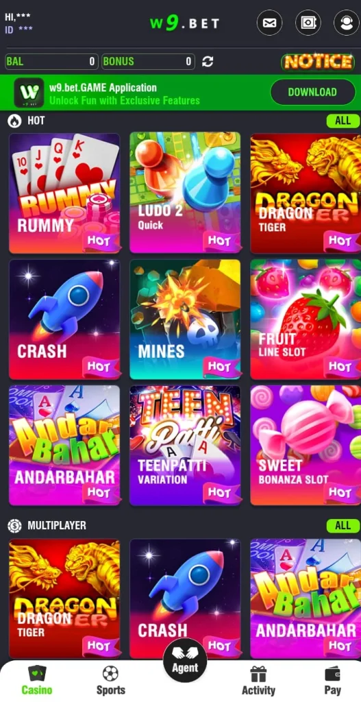  W9Bet Game Download APK
