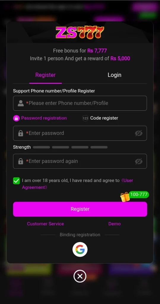 ZS 777 Game for free to download and install on android
